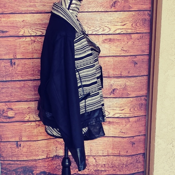 NWT Yoki black and tan moto jacket size 3X - Picture 5 of 8